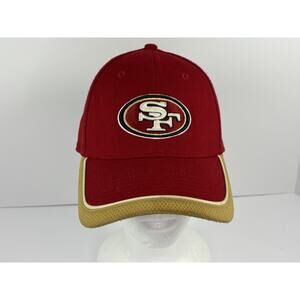 San Francisco 49ers New Era 39THIRTY Red Gold Flex Fit Hat M/L